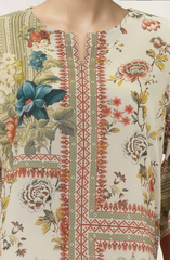 Printed Lawn Suit with Voile Dupatta