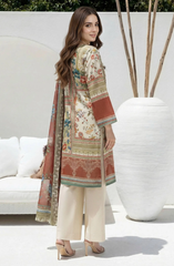 Printed Lawn Suit with Voile Dupatta