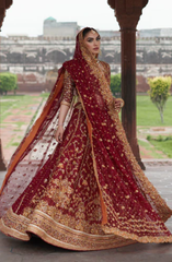 Embellished Red Bridal Lehnga Choli Pakistani Dress