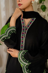 Midnight Floral Casual Kurta Set