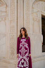 Zarmina – Magenta Embroidered Luxury Pret Set