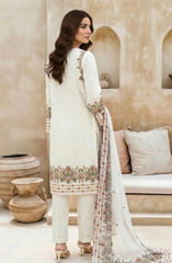 3 Piece Lawn Suit Elegant Embroidered Pastel Ensemble