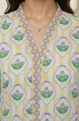 Elegant Printed Lawn Kurta White Summer Outfit