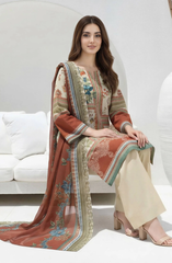 Printed Lawn Suit with Voile Dupatta