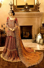 Bridal Orange Red Lehnga with Embroidery