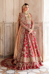 Pakistani Bridal Dress in Gown Long Tail Lehenga Style