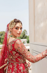 Pakistani Bridal Dress in Gown Long Tail Lehenga Style