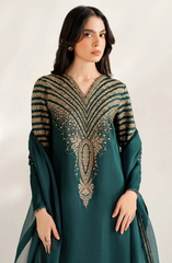 Raw Silk Embroidered 3 Piece Unstitched