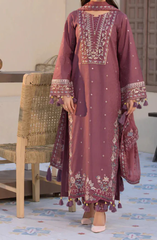 LAWN-3PC Embroidered Shirt with Chiffon Embroidered Dupatta