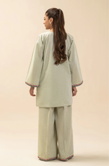 2 PIECE EMBROIDERED CHAMBRAY SUIT FLOW