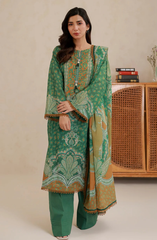 3 Piece Lawn Suit Vibrant Green Printed Ethnic Ensemble